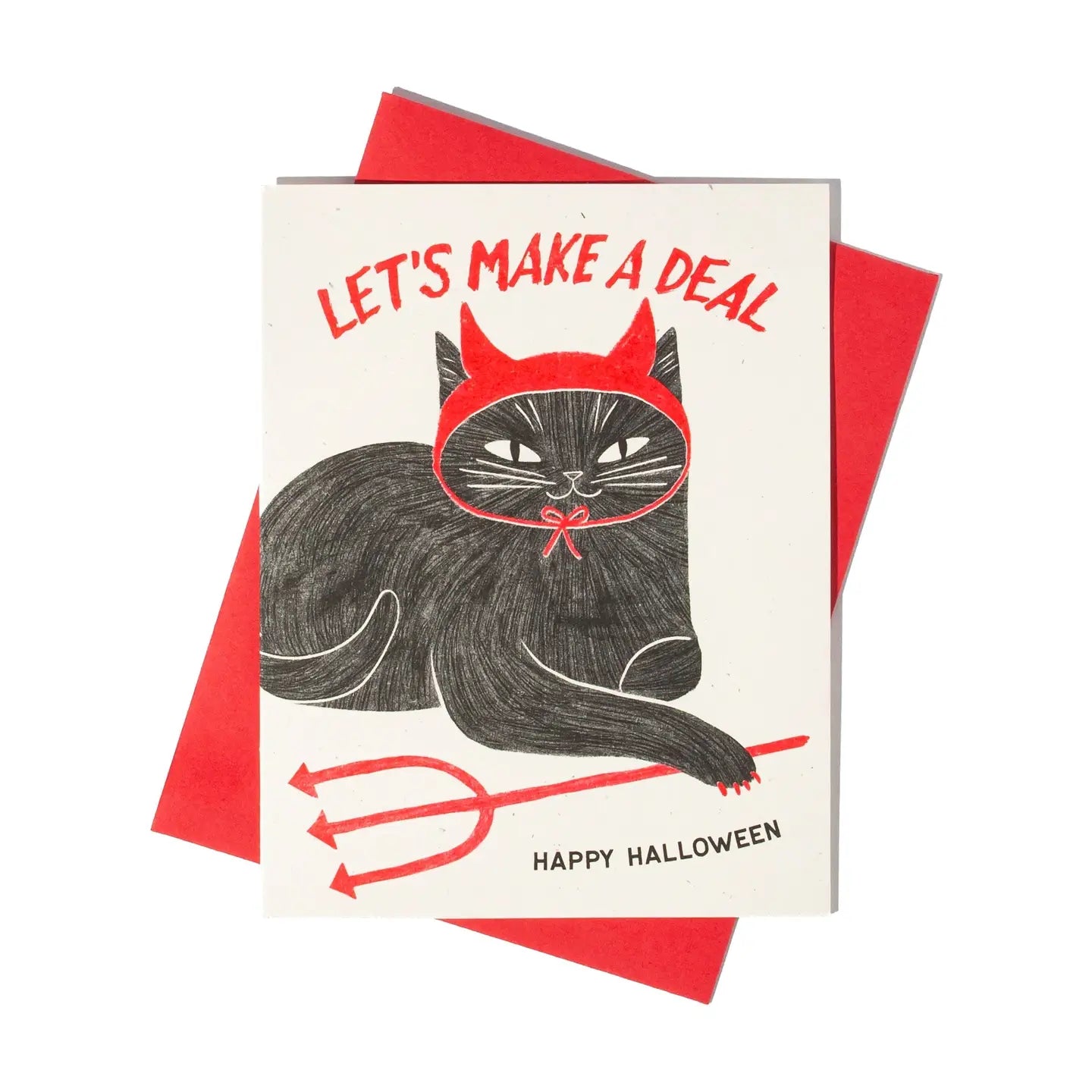 Wenskaart Duivelkat - Bromstad Printing Co.