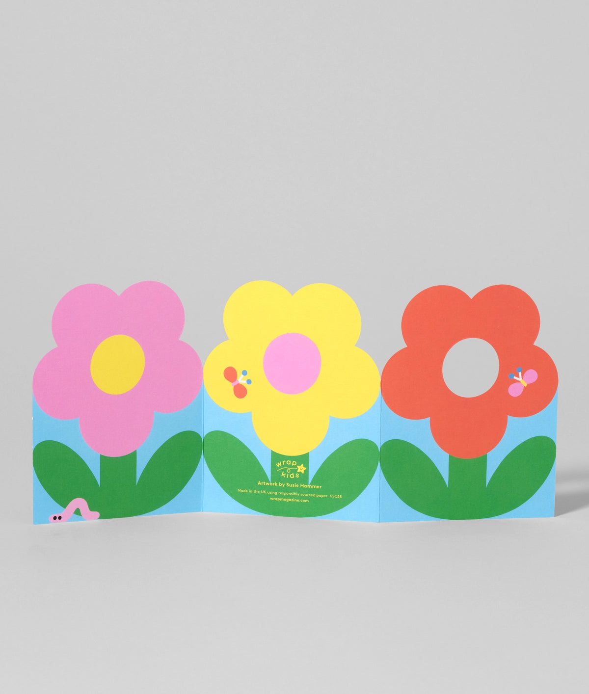 Uitklapbare verjaardagskaart Bug & Flower - Wrap