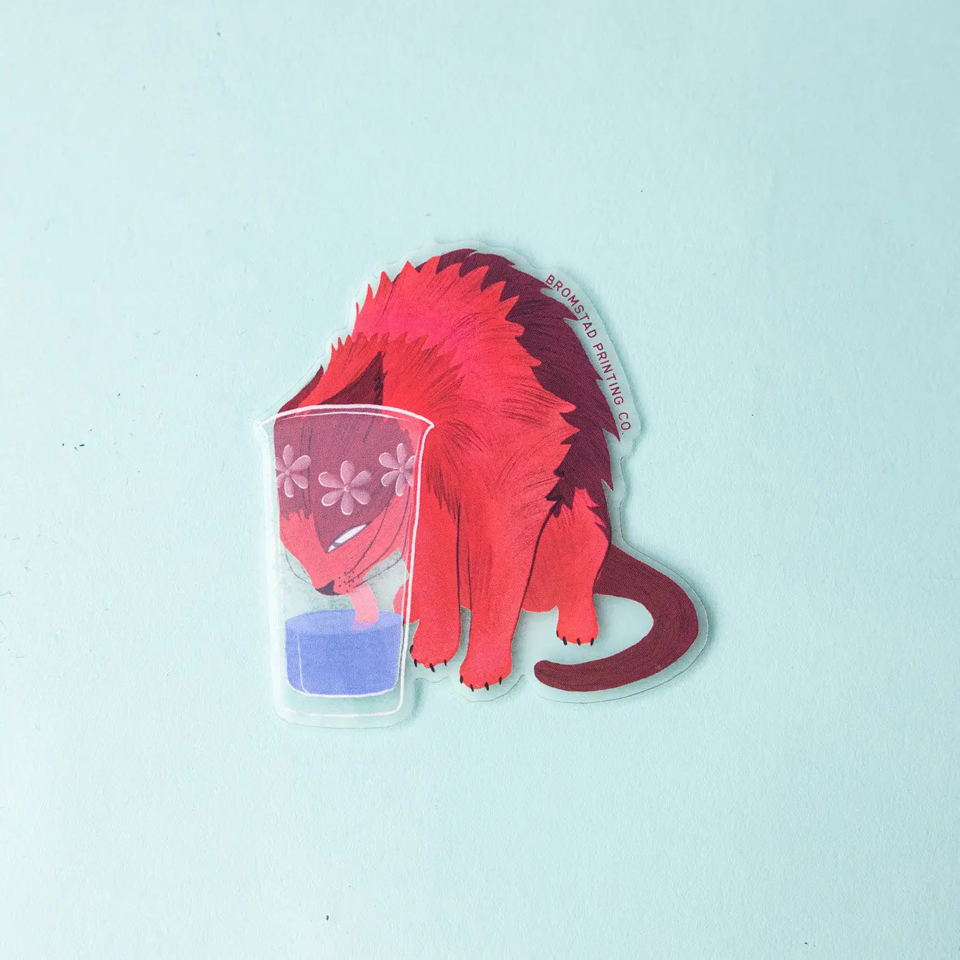 Bromstad Printing Co. 'Hydrated Cat' - Clear Sticker