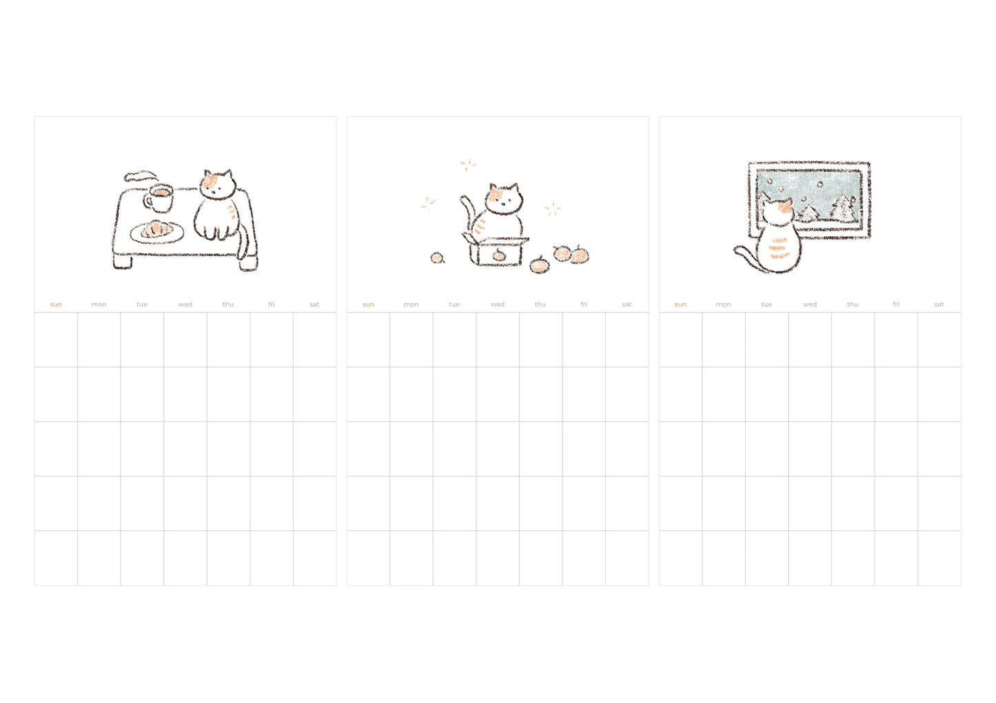 Suatelier Design - Mini Kalender Stickers (12 vellen)