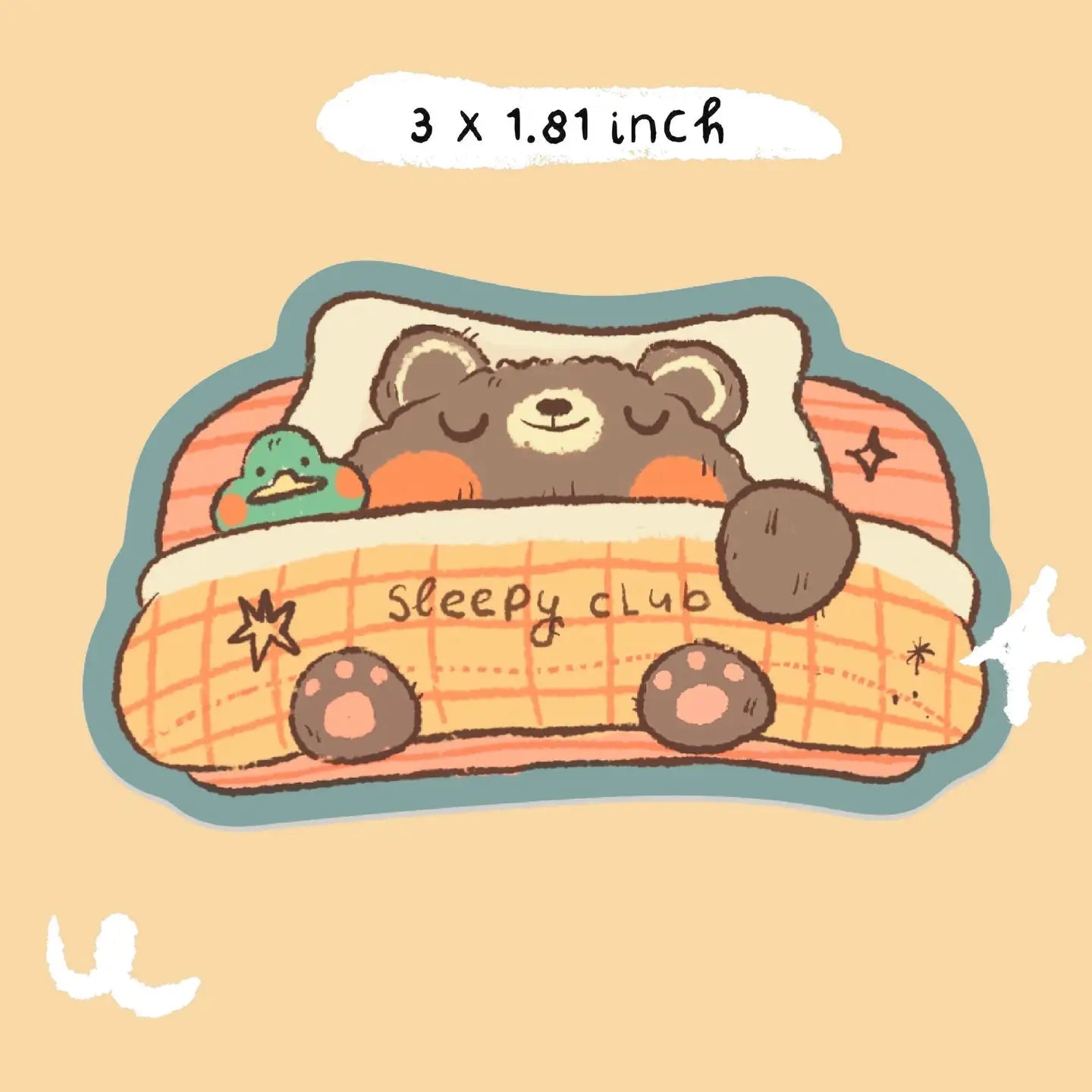 Sticker Vinyl Sleepy Club - Bloemkolie