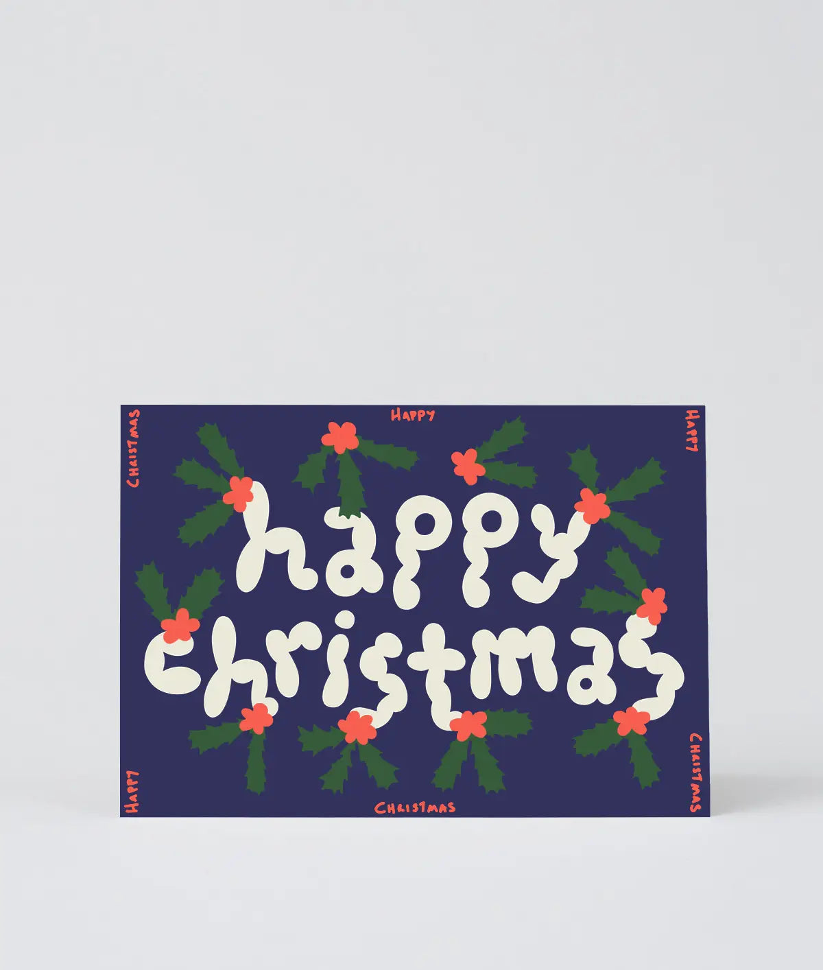 Wrap - Kerstkaart 'Happy Christmas Holly'