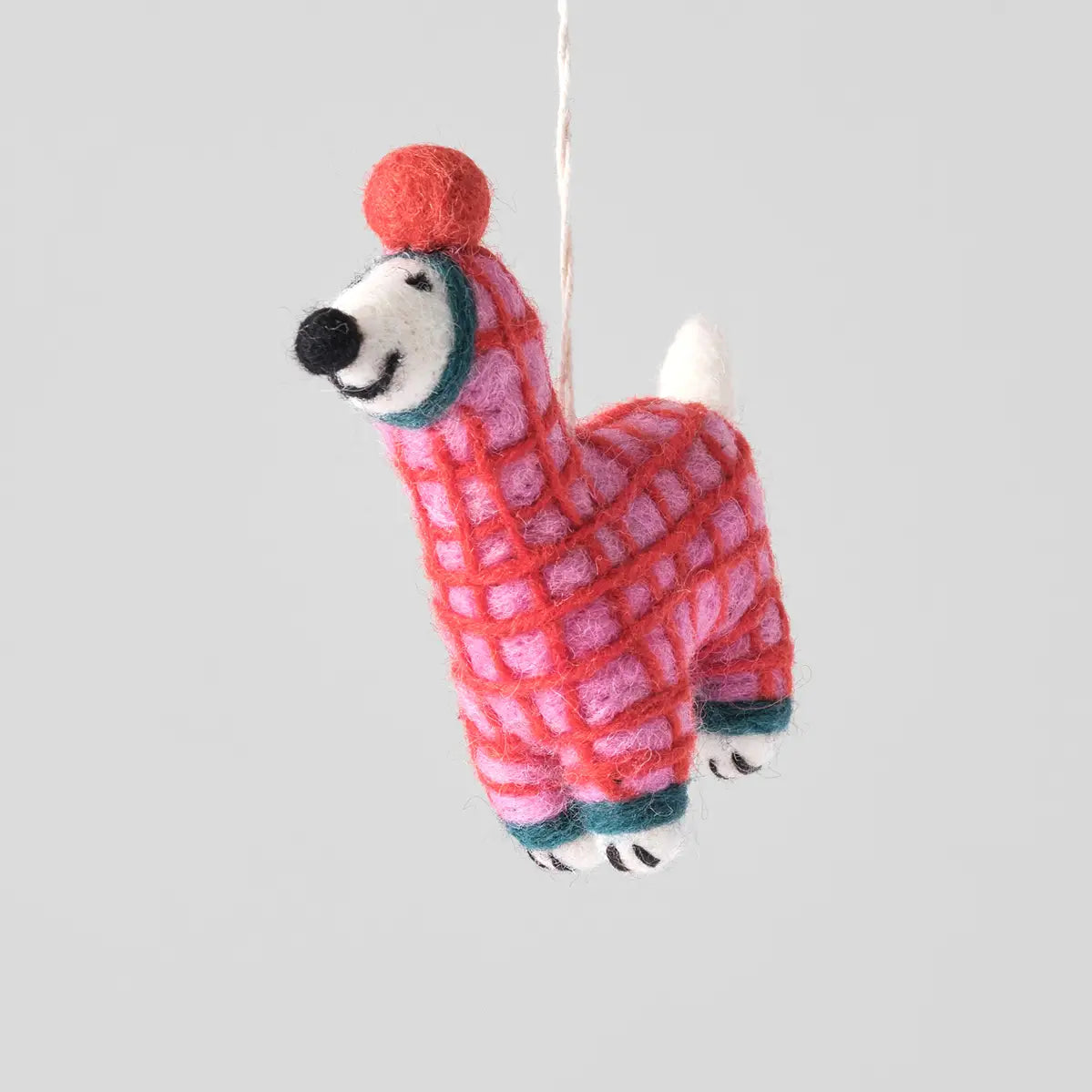 Wrap Vilten Kersthanger - 'Jayla' roze