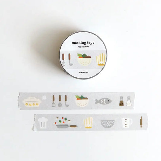 Suatelier Design Washi tape - Cooking 03