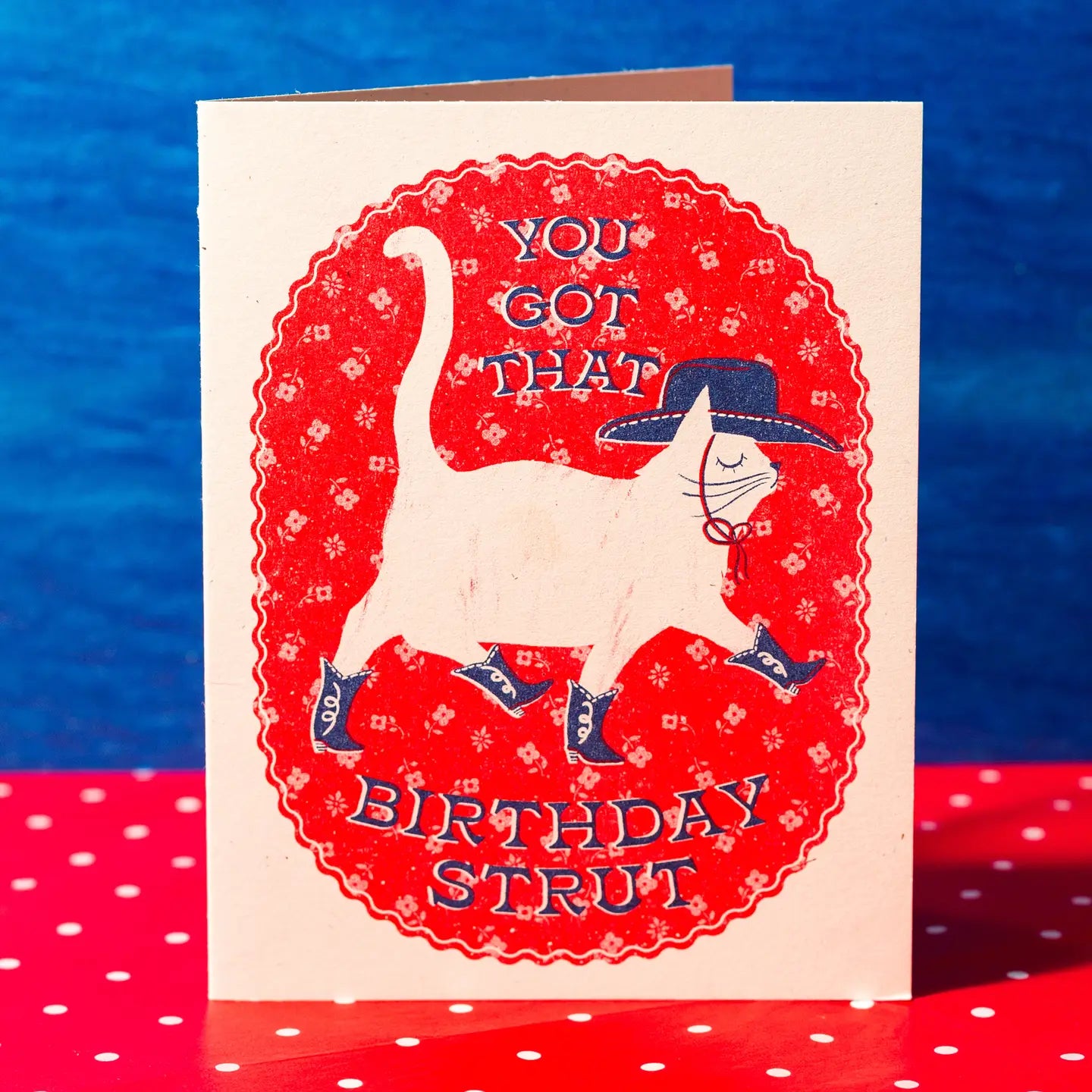 Bromstad Printing Co. - Risograph Greeting Card 'Birthday Strut'