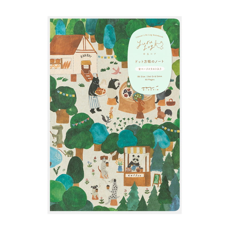 Notitieboek Midori Yuru Log - Forest Animals B6