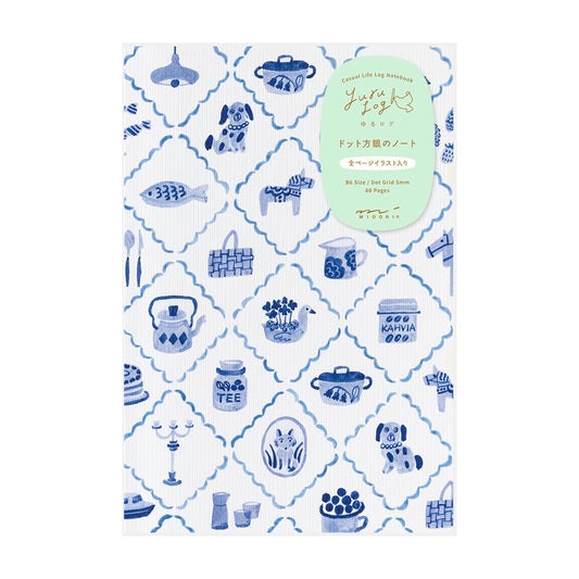 Notitieboek Midori Yuru Log - B6 Blue Nordic
