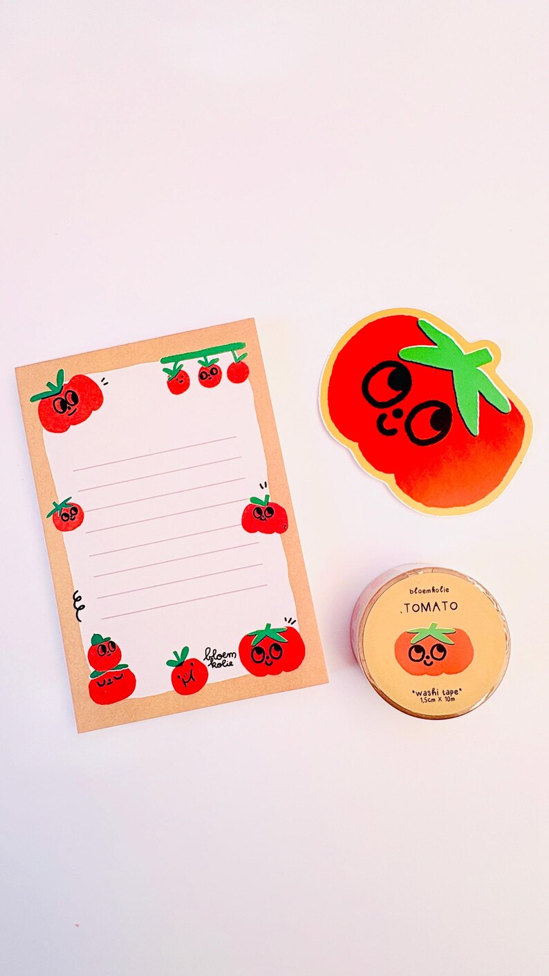 Washi Tape Tomaat - Bloemkolie