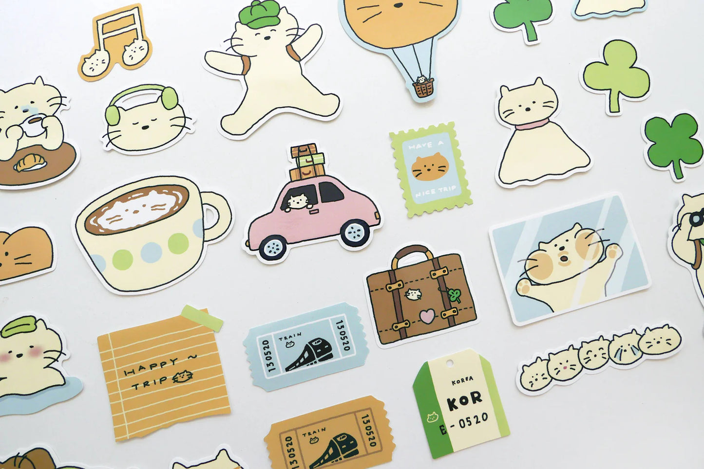 Sticker Set Cat's Happy Trip - Suatelier Design