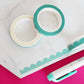 Nutmeg and Arlo Washi tape - Turquoise Schelpjes (smalle washi)