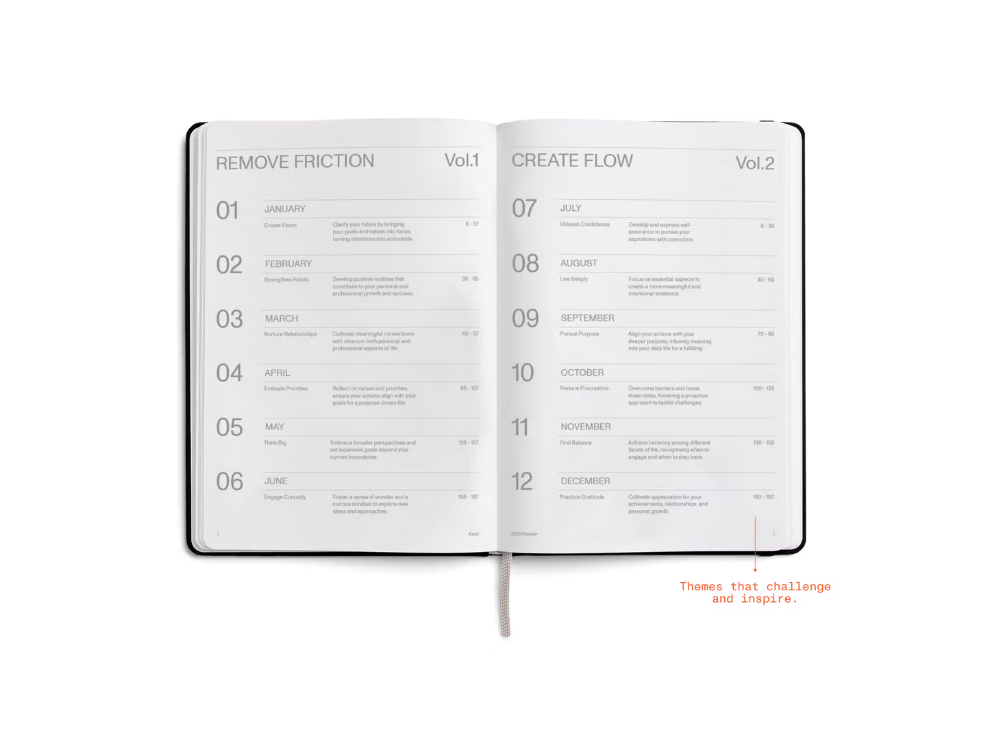 Karst 2026 Daily Planner Volume Set - Ebony