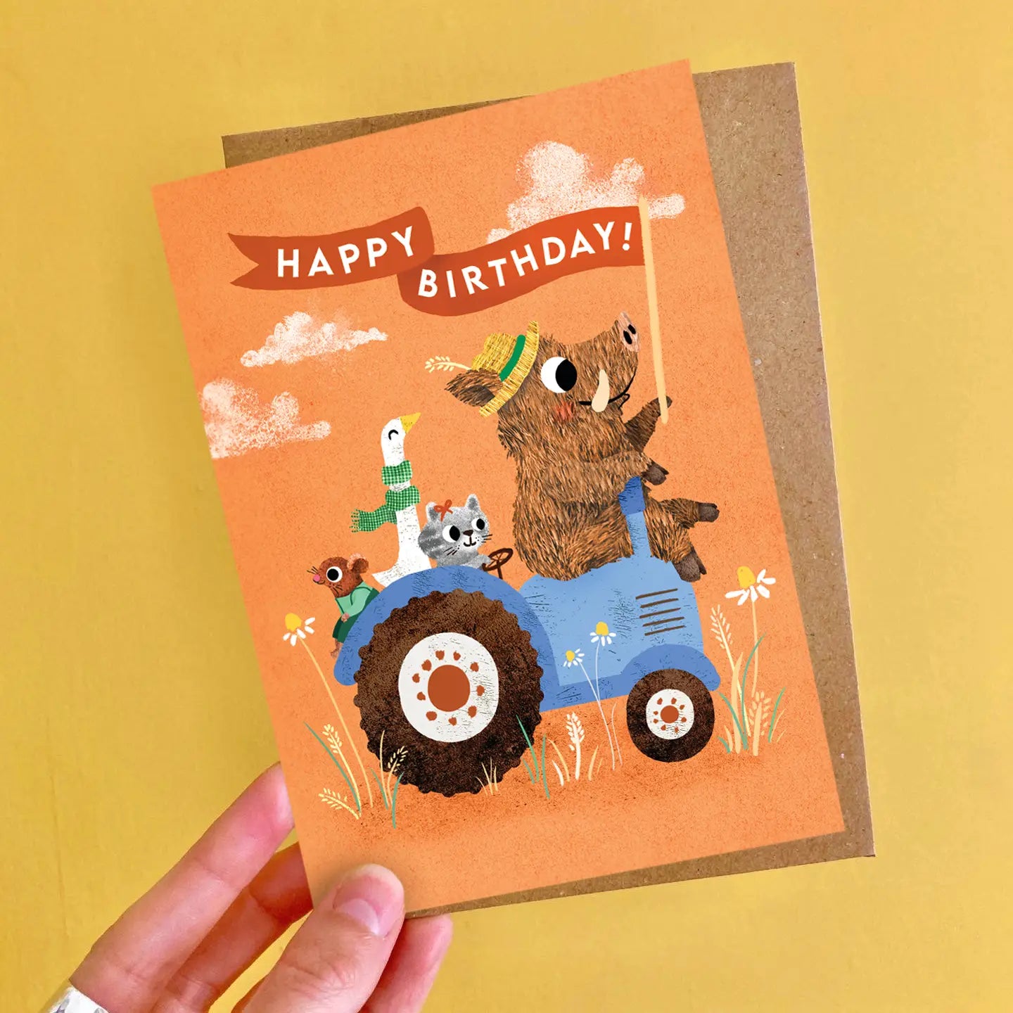 Emily Nash verjaardagskaart A6 - Verjaardag Tractor