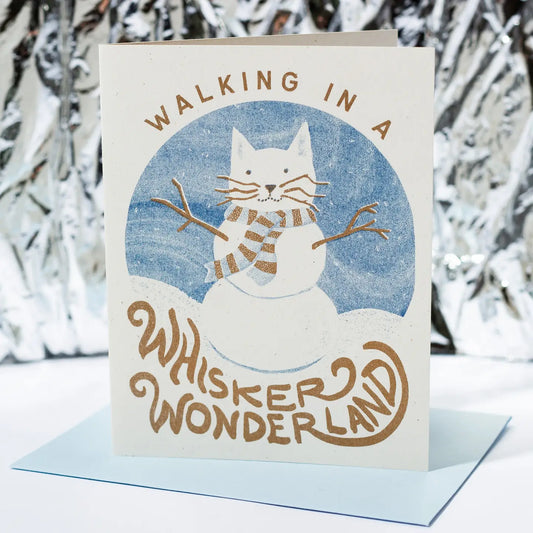 Bromstad Printing Co. - Risograph Kerstkaart 'Whisker Wonderland' A2