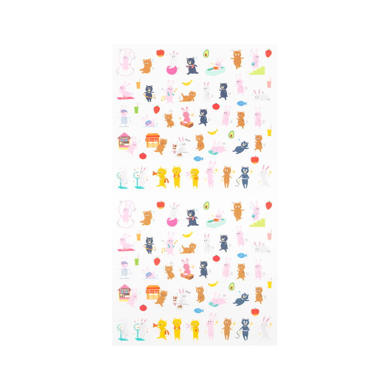 Midori Stickers - Achievement Diet Animals