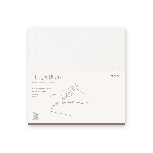 Midori MD - Notebook Cotton Square (blanco)