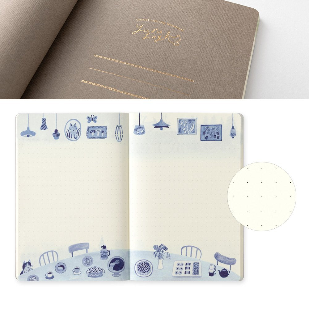 Notitieboek Midori Yuru Log - B6 Blue Nordic