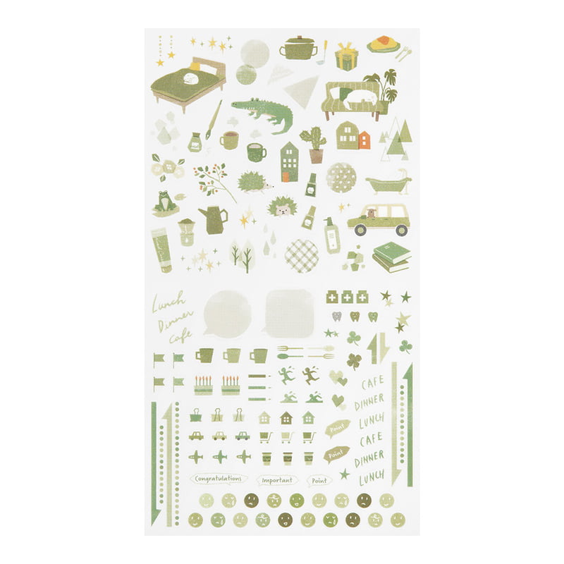 Midori Stickers - Color Moss Green