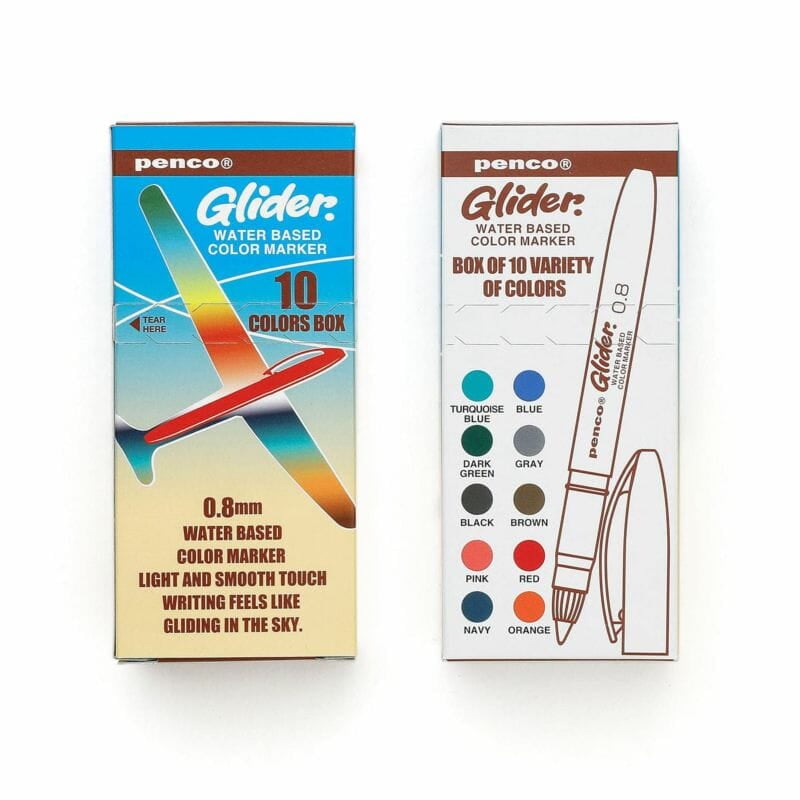 Penco Glider Colour Pen - 10 Set