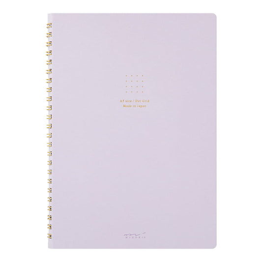 Notitieboek Midori Ring - Color Dot Grid Purple