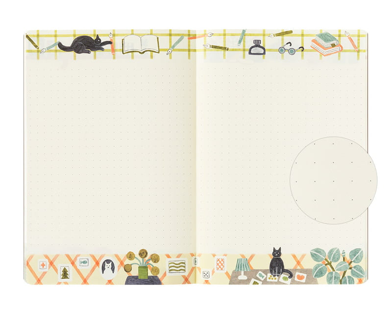 Notitieboek Midori Yuru Log - Cats B6