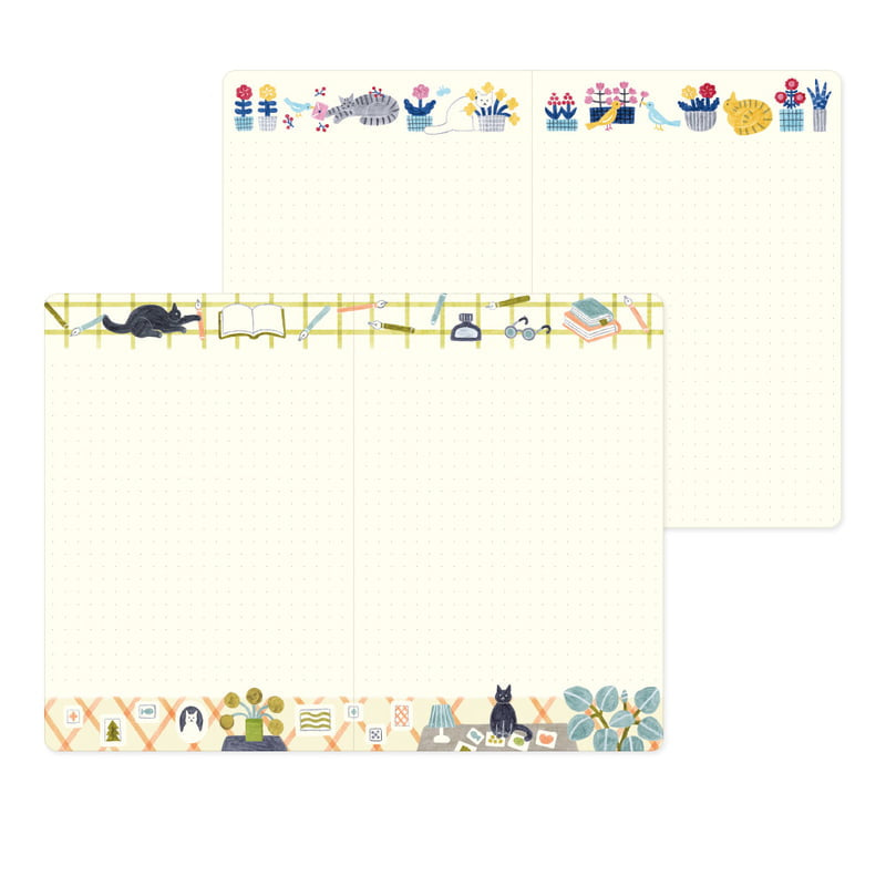 Notitieboek Midori Yuru Log - Cats B6