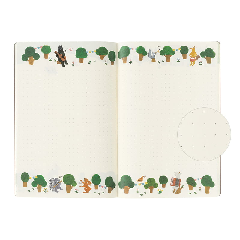 Notitieboek Midori Yuru Log - Forest Animals B6