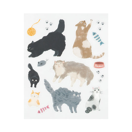 Midori Stickers - Glossy Transfer Stickers Cat