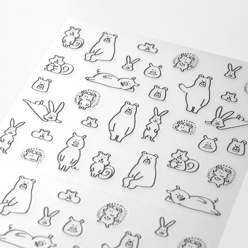 Midori Stickers - Chat Forest Animals