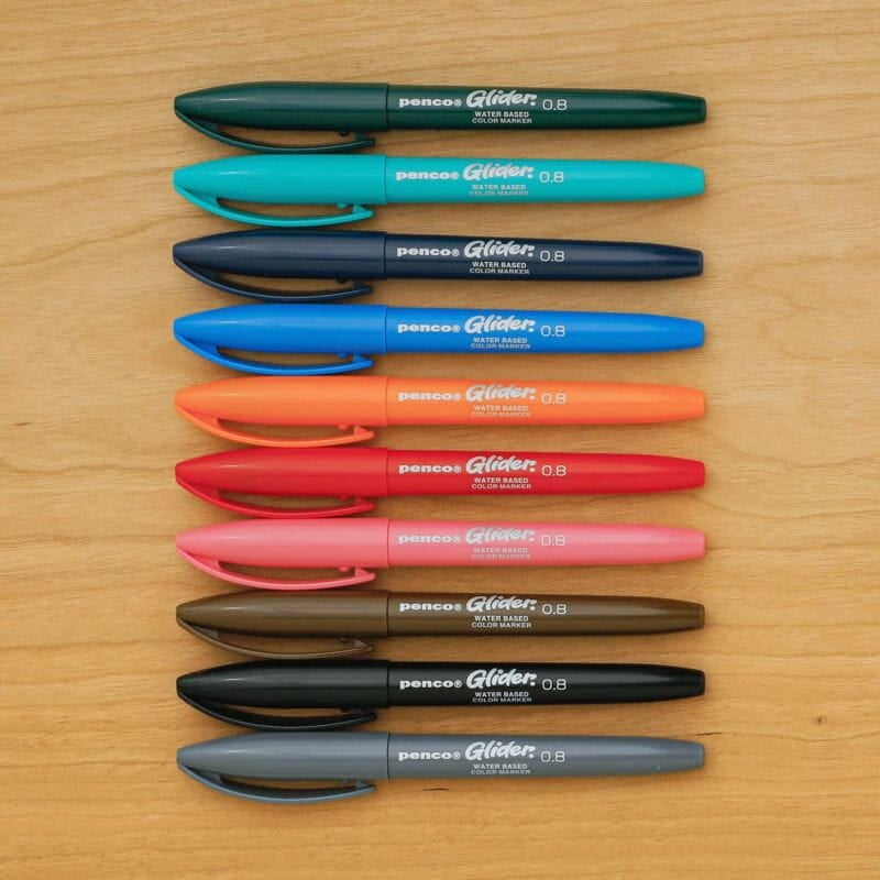 Penco Glider Colour Pen - 10 Set