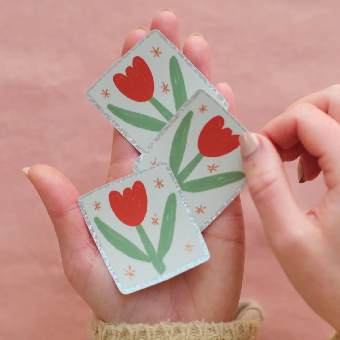 Claire Paul - Sticker 'Holografische Tulp'