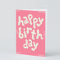 Wrap - Greeting card 'Happy Birthday' in relief 