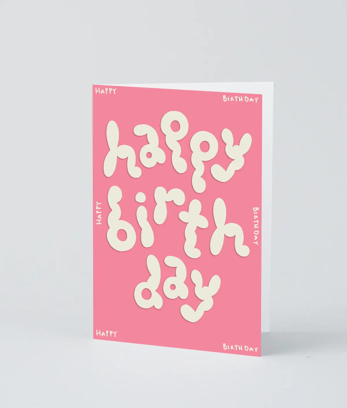 Wrap - Greeting card 'Happy Birthday' in relief 