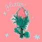 Glitter Sticker Kikker in Bloem - Bloemkolie