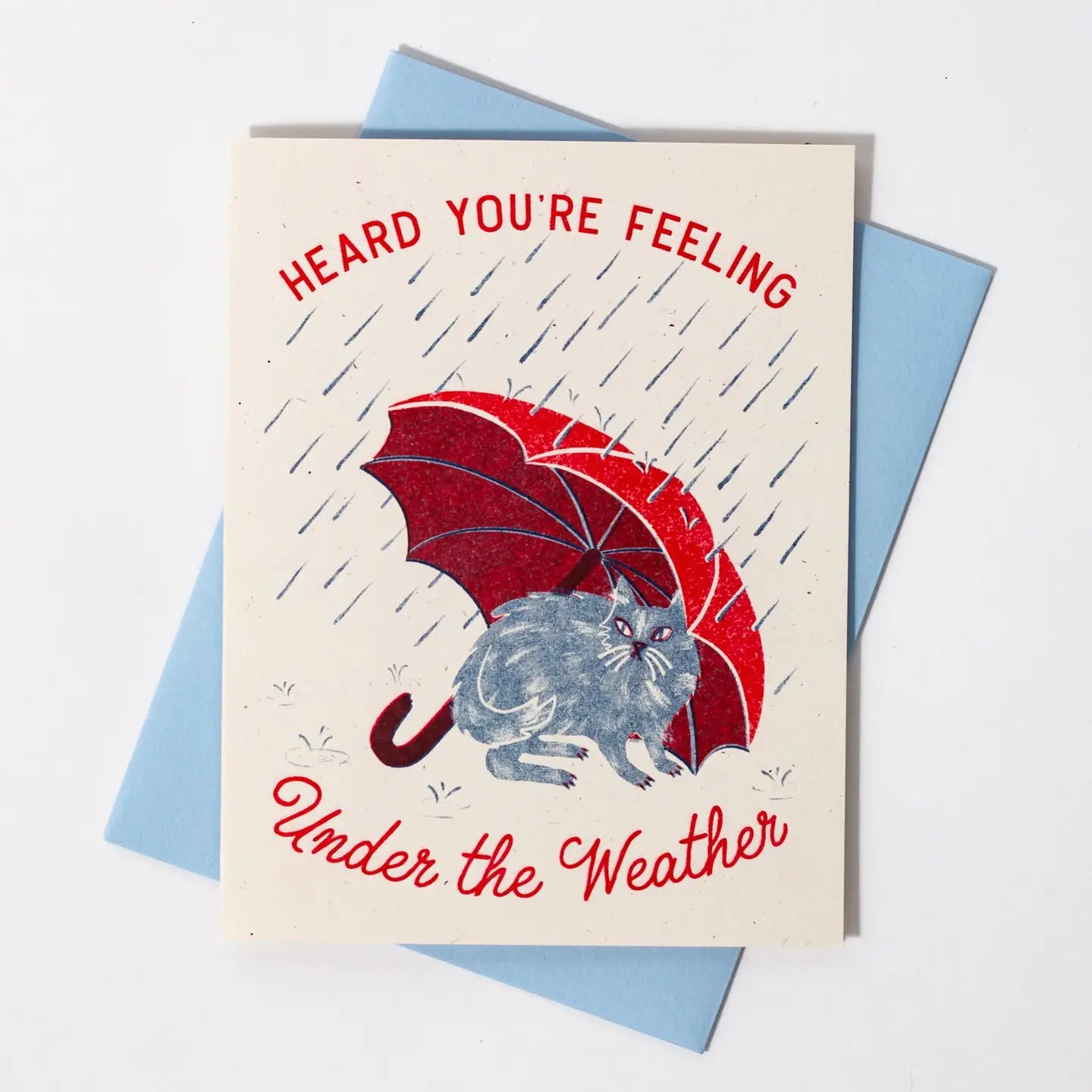 Bromstad Printing Co. - Risograph Wenskaart 'Under The Weather' A2