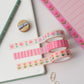 Washi tape Roze en rode strepen - Claire Paul