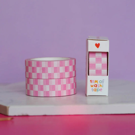 Washi Tape Lichtroze Ruiten - Nutmeg and Arlo