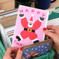 Wrap - Christmas card 'Christmas Santa' in relief 