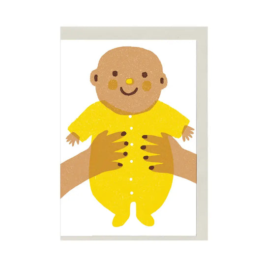 The Printed Peanut Stationery Geboortekaart - Yellow Baby A7
