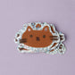 Claire Paul Holografische sticker - Donkerbruine kat