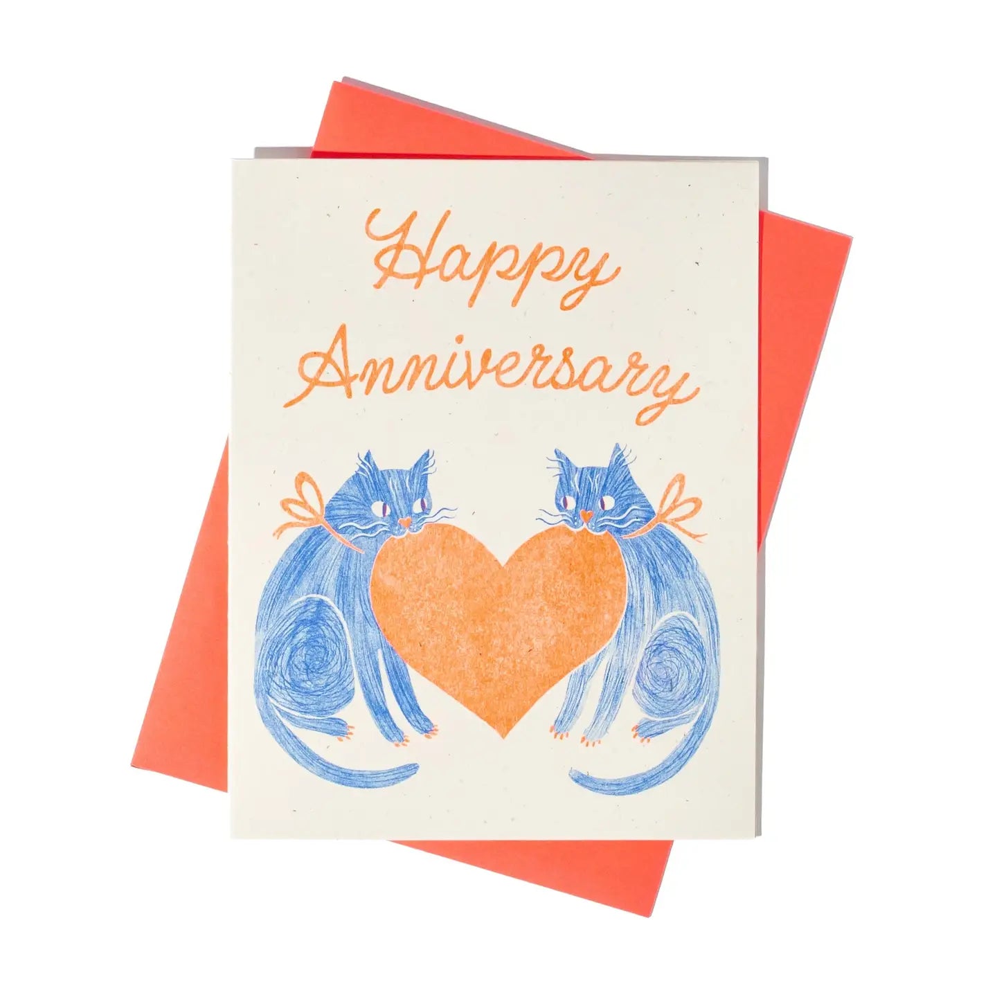 Jubileumkaart Katten met hart - Bromstad Printing Co.