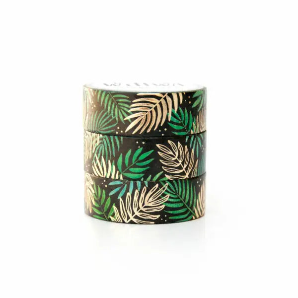 Willwa Washi tape - Golden Palm Leaves