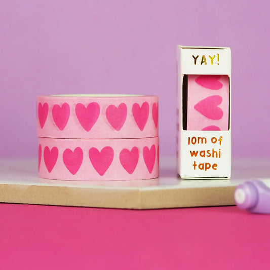 Nutmeg and Arlo Washi Tape - Love Hearts Pink