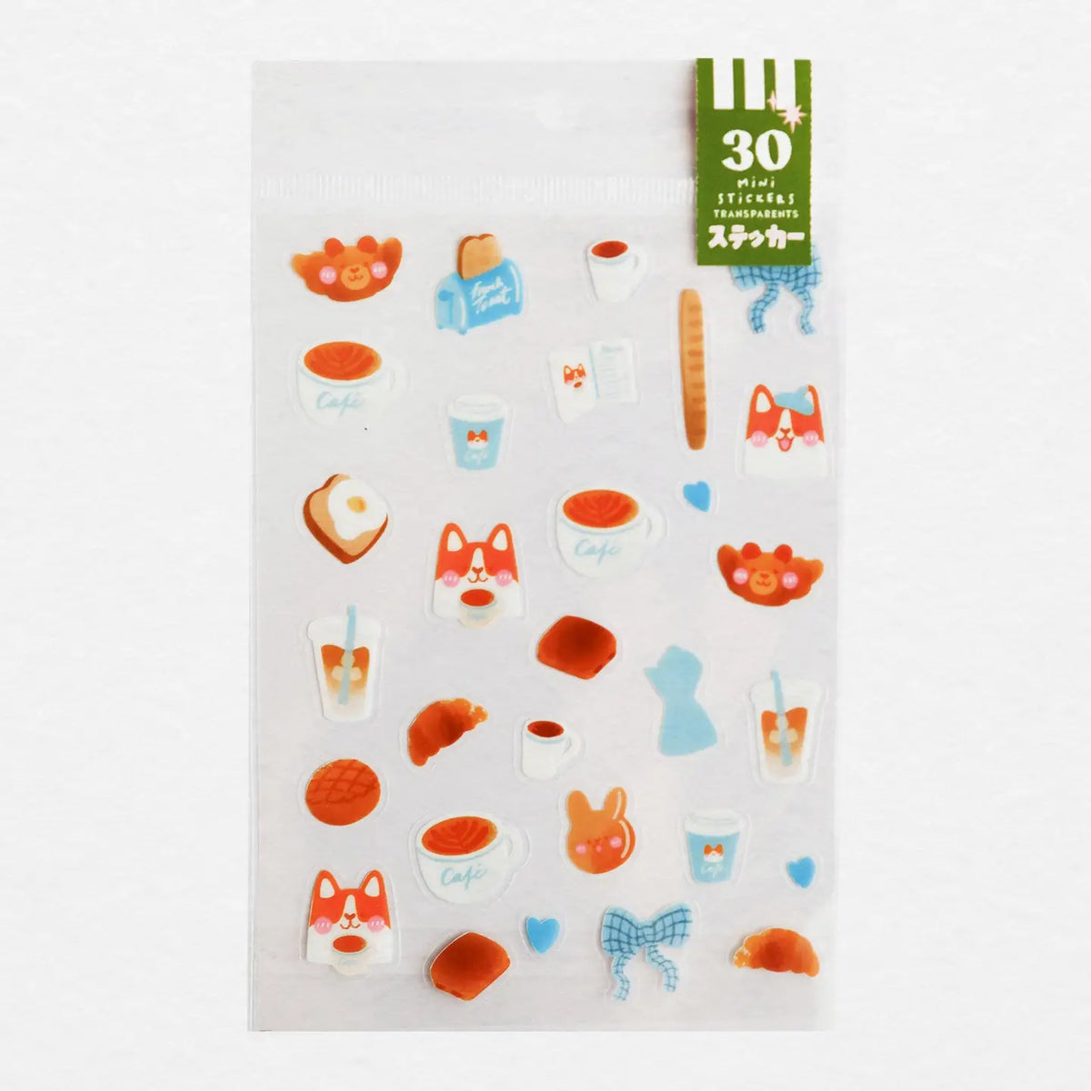 A6 Stickervel mini stickers Corgi Café - Amélie's Workshop Papeterie