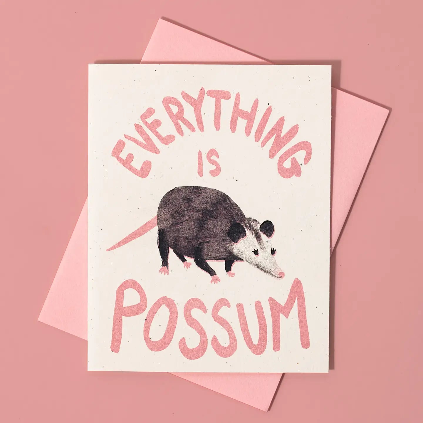 Bromstad Printing Co. - Risograph Wenskaart 'Everything is Possum'