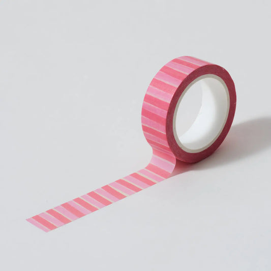 Washi tape Roze en rode strepen - Claire Paul