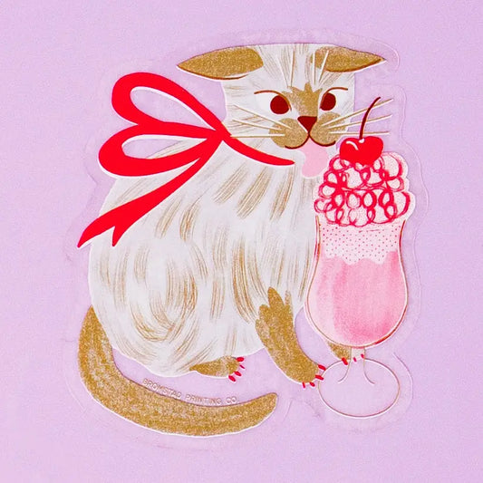 Sticker Milkshake Cat - Bromstad Printing Co.