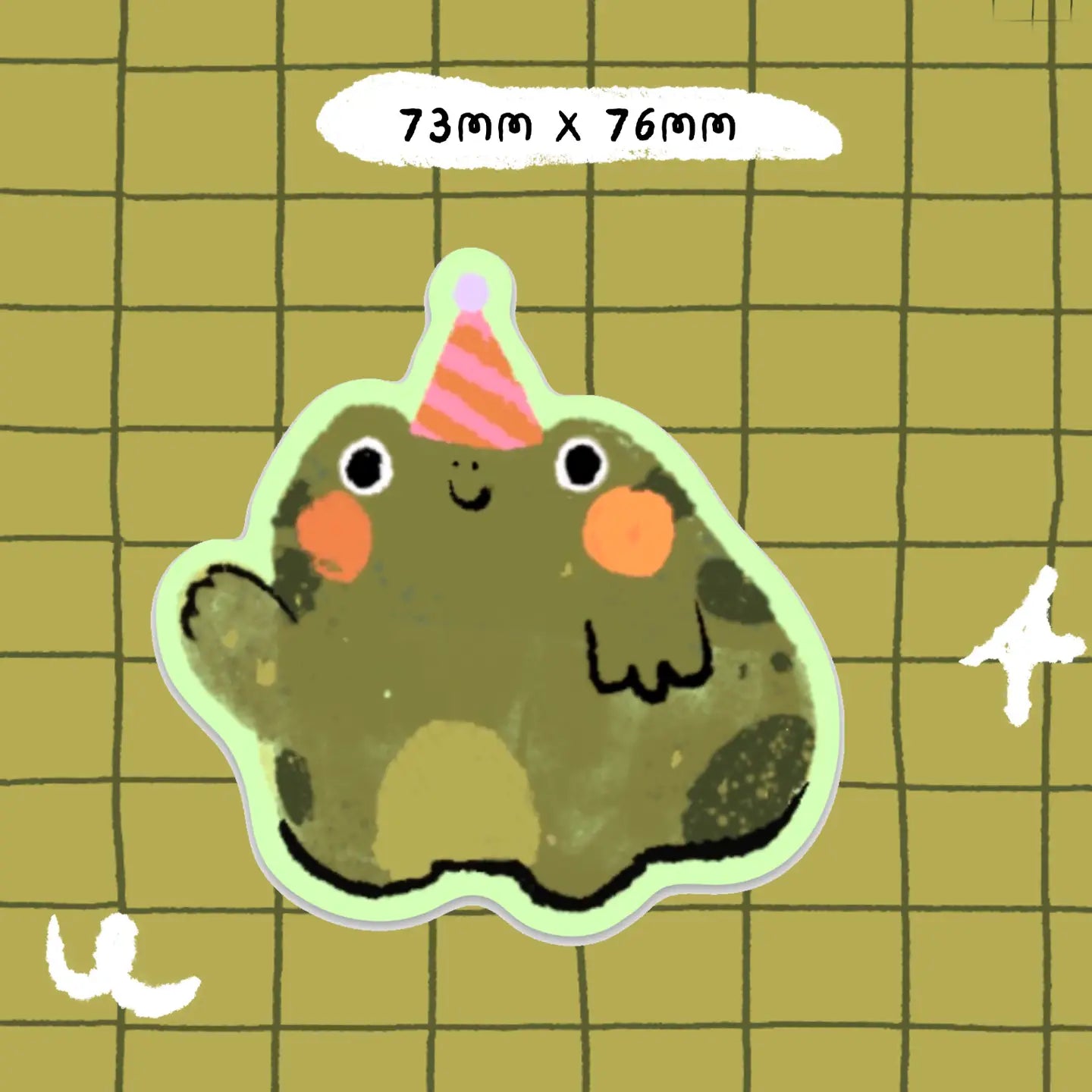 Sticker Bloemkolie - Party Frog