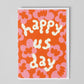 Wrap Valentine's Day card - 'Happy Us Day' in relief 