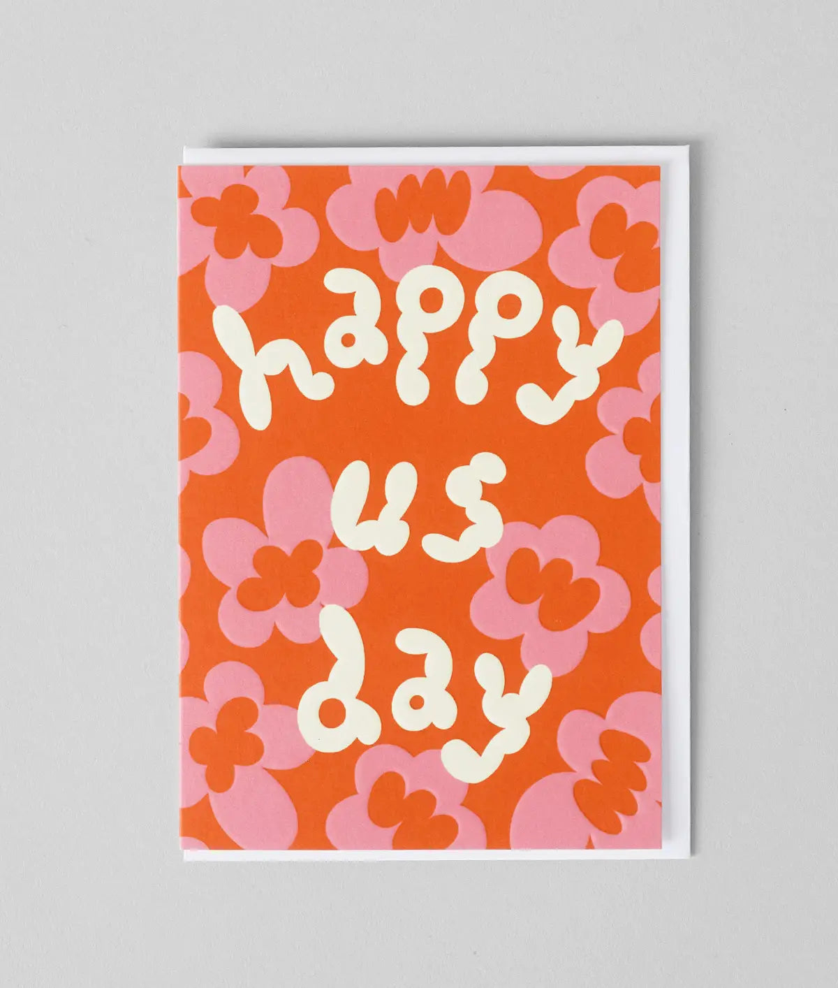 Wrap Valentine's Day card - 'Happy Us Day' in relief 