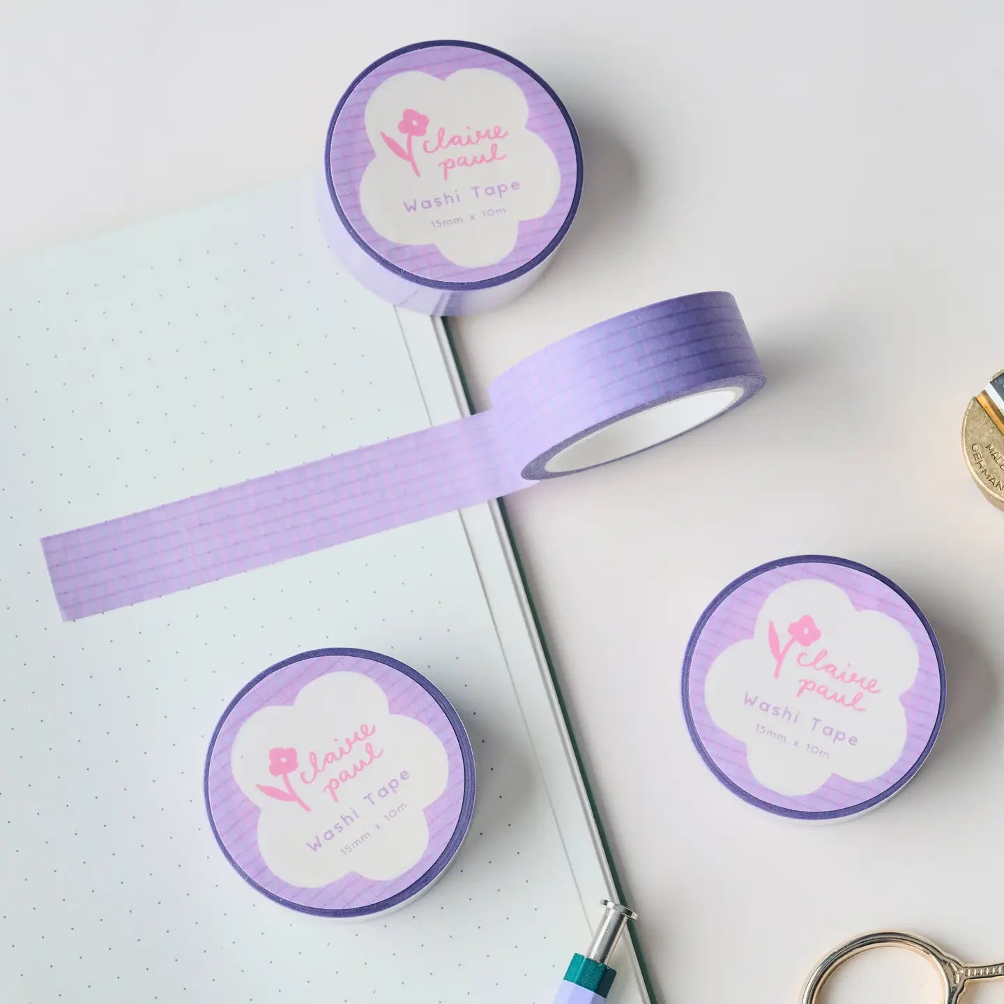 Washi tape Paars Raster - Claire Paul